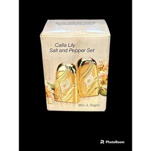 New In Box Calla Lily Salt & Pepper Set (53 6020)